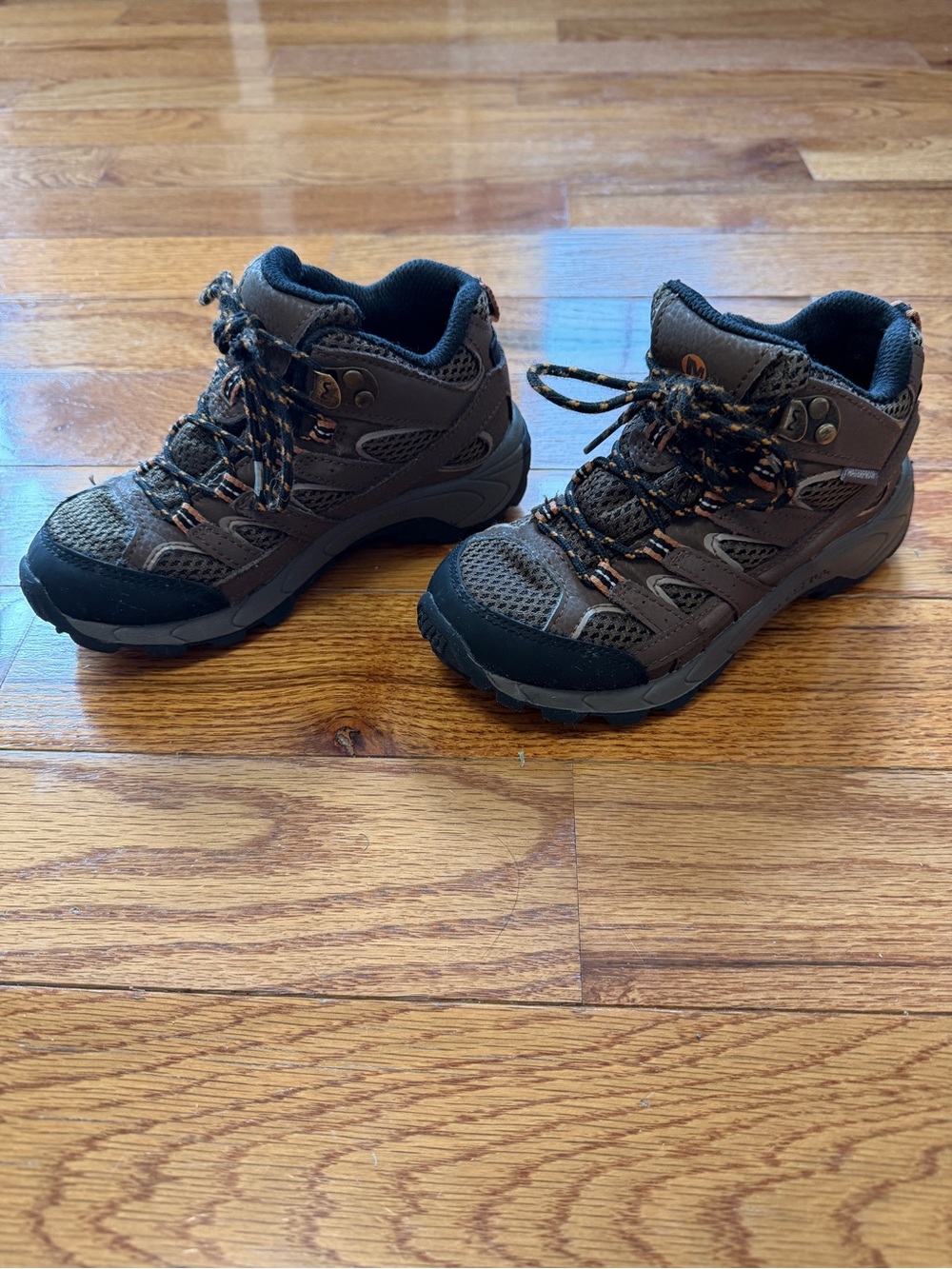 Merrell Kids Moab 2 Mid Waterproof Hiking Boots Earth Brown US 12M